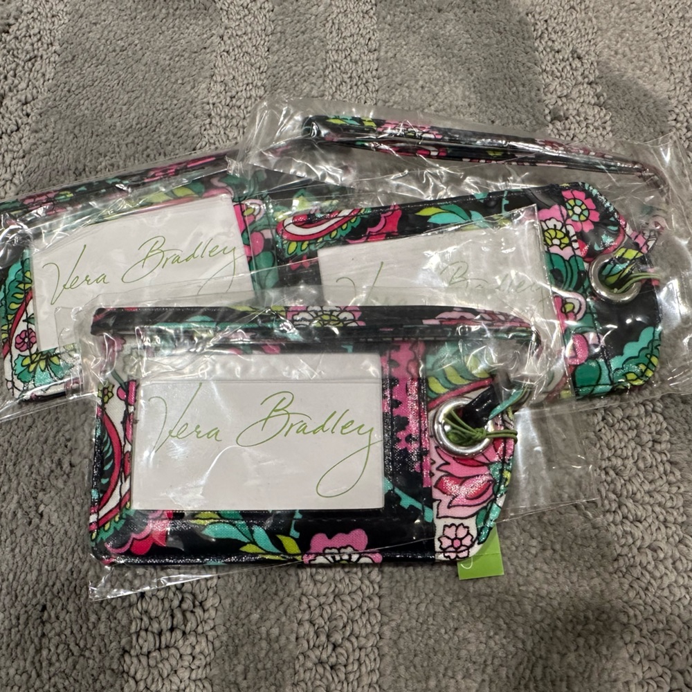 Vera bradley pedal paisley luggage tag set of 3